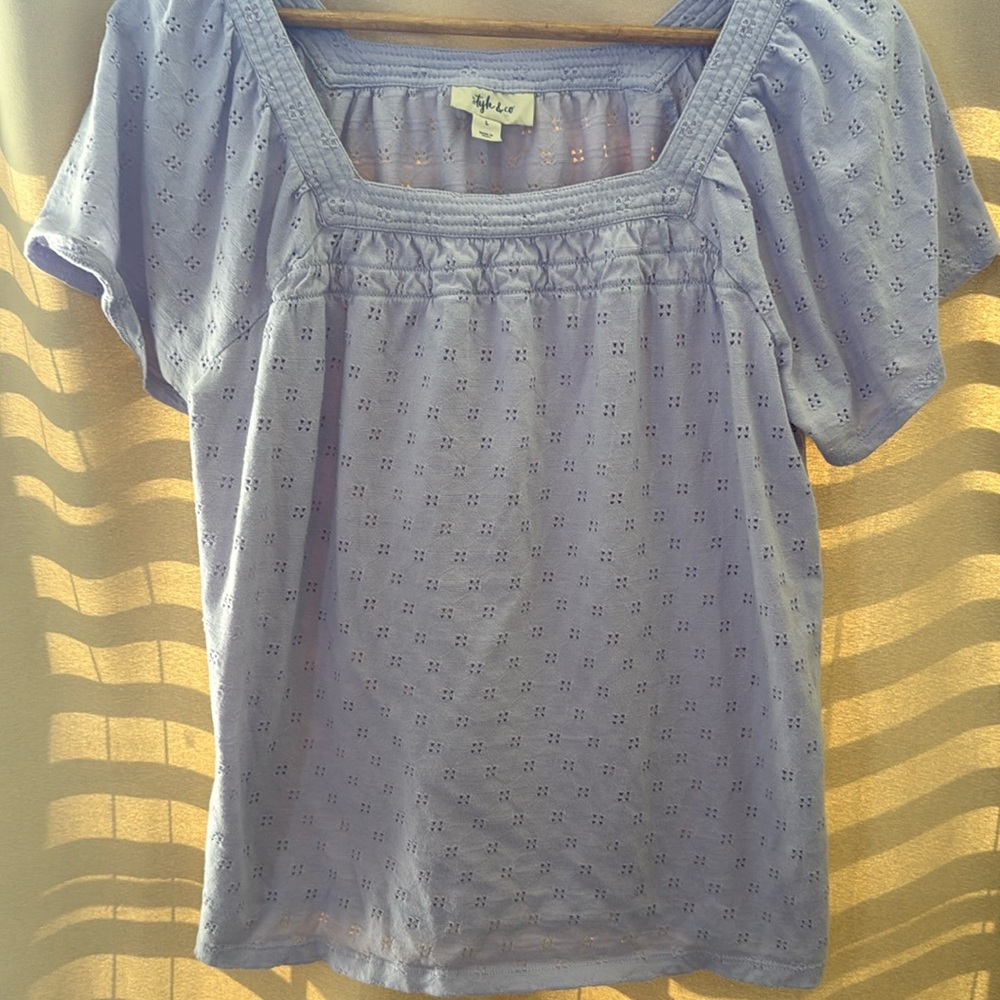 Style & Co eyelet blouse